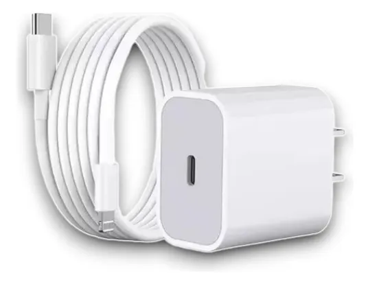 Cargador 20w Carga Rápida Para iPhone 14 13 12 11 Cable Tipo