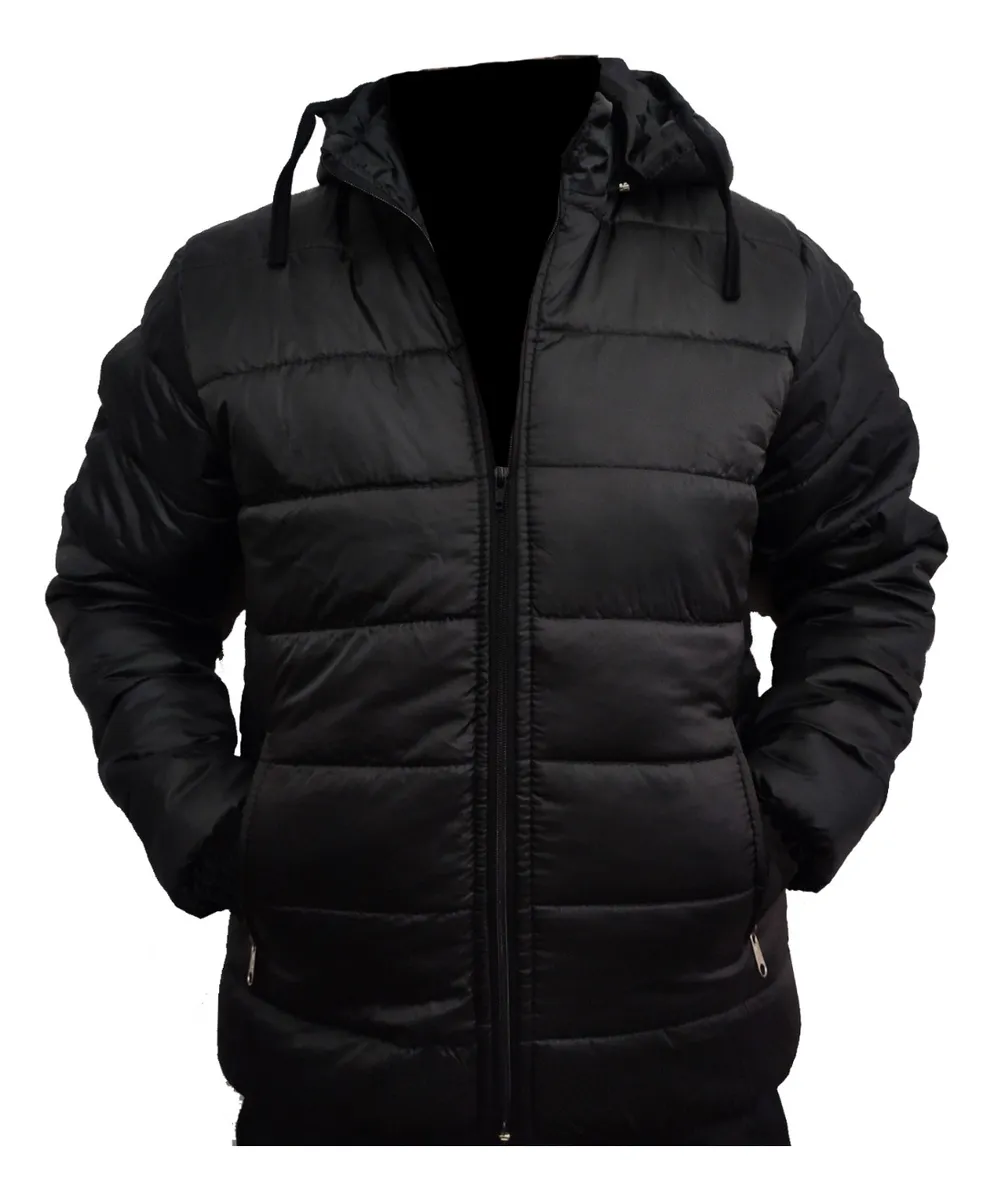 Campera Inflada Hombre Con Capucha