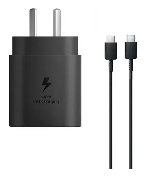 Cargador Para Samsung Carga Rápida Tipo C 25w Color Negro